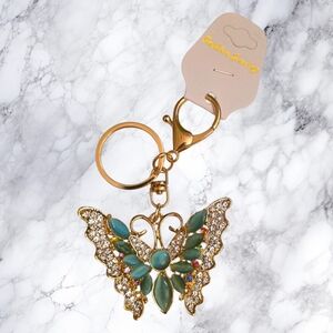 Fashion Purse Charm – Rhinestone Butterfly Bag Jewelry